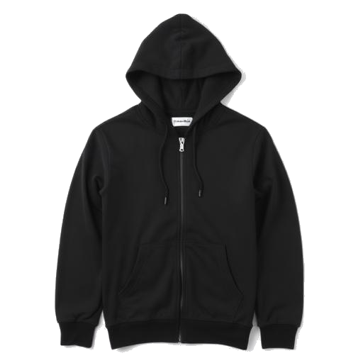Unisex Sponge Fleece Full-Zip Hoodie in Black