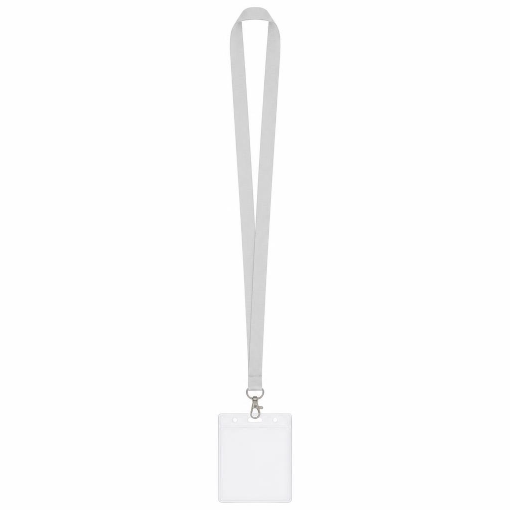 Custom Lanyards in Optic White