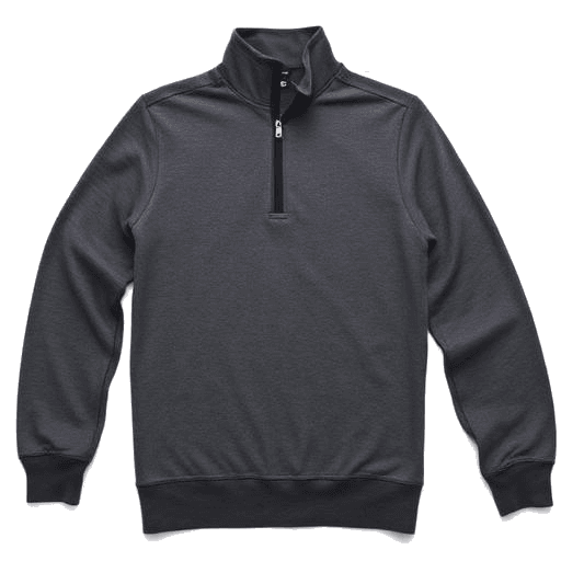 Lightweight Quarter-Zip Pullover in Black
