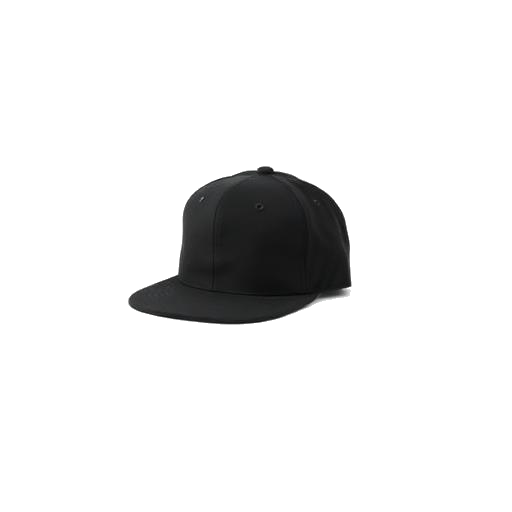 Custom Snapback Flat Bill Cap from GetMerch.com in Black