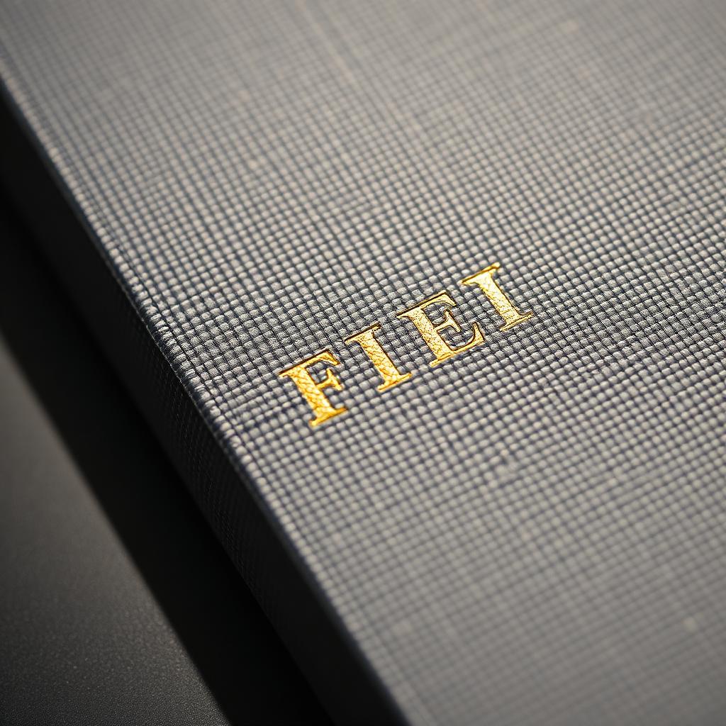 Macro close-up of a wire-o spiral binding and a printed logo on a custom notebook cover